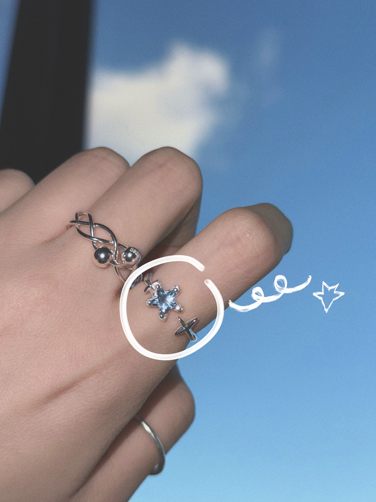 KA355 Star S925 Ring