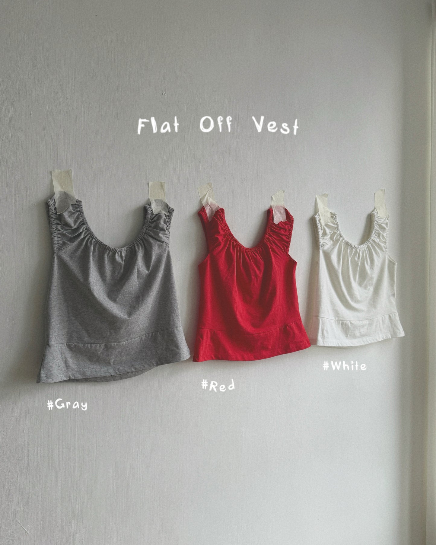 VT285 Flat Off Vest - White | Gray | Red