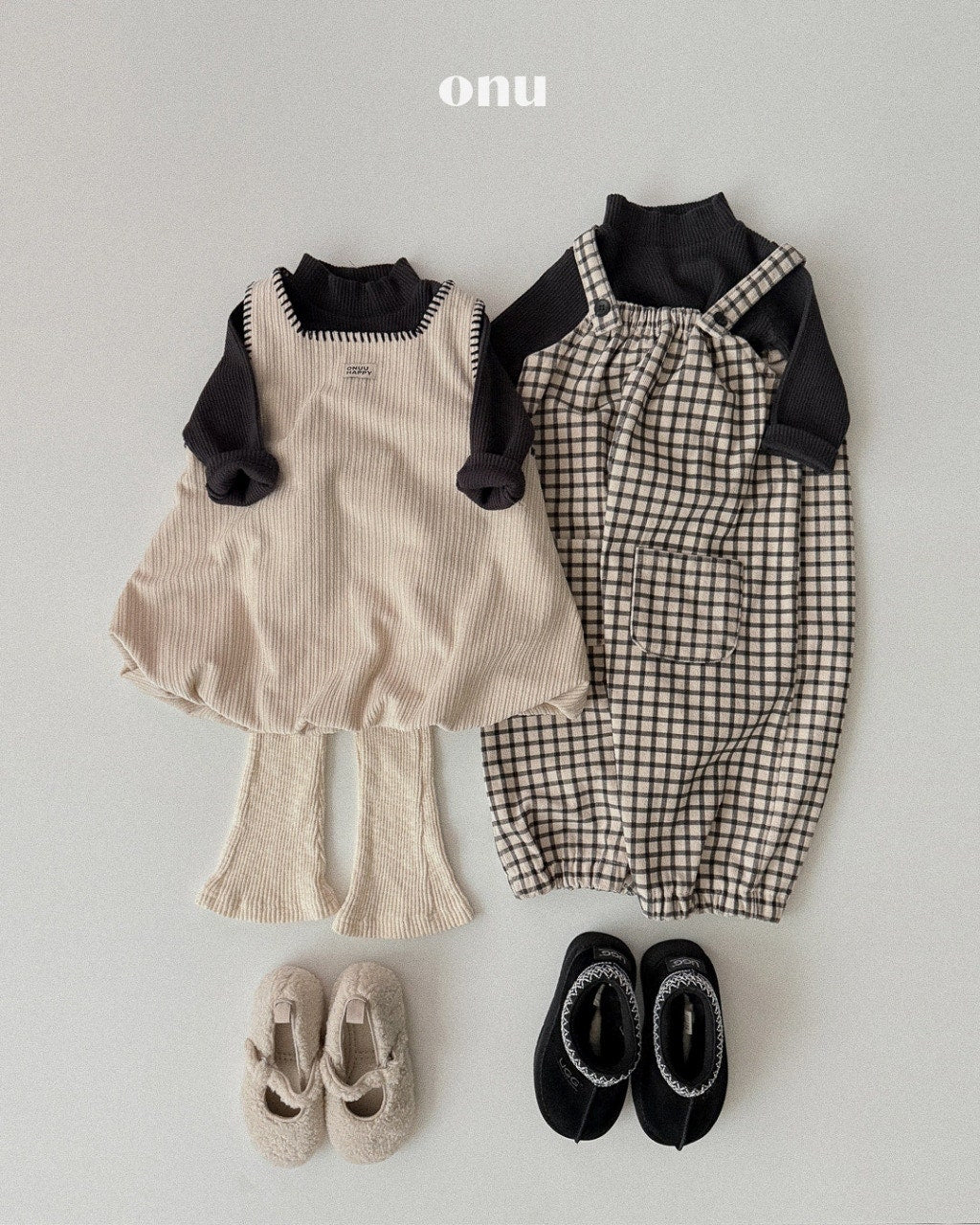 🍪KIDS 氣球洋裝 - Ivory | Navy