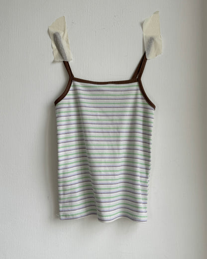 VT293 Striped Vest - Green | Navy