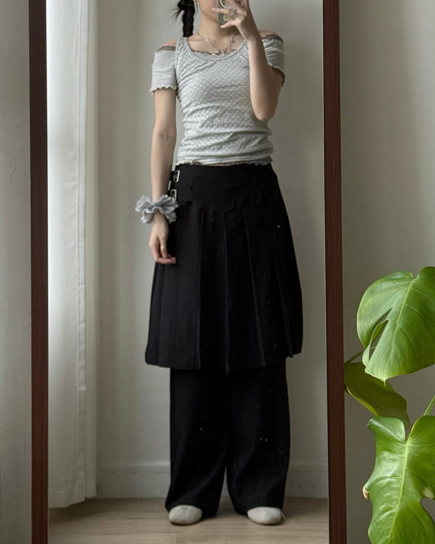 TP581 Ribbed Frill Sleeveless - Blue | White | Charcoal | Gray