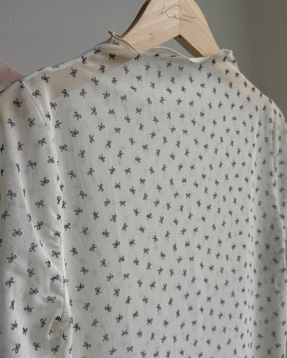 TP546 Ribbon Sheer Top - White | Pink | Black