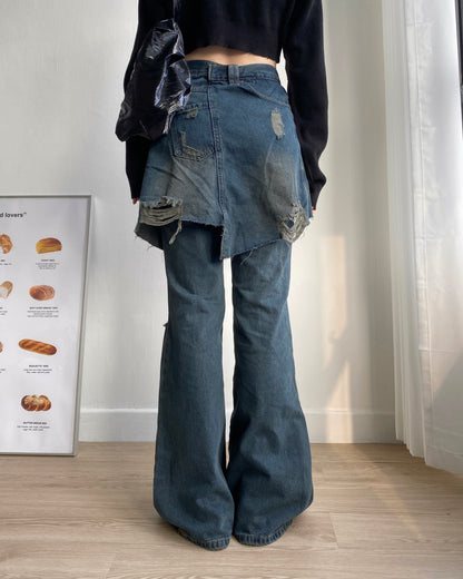 現貨 JN053 Bootcut Jeans - Navy