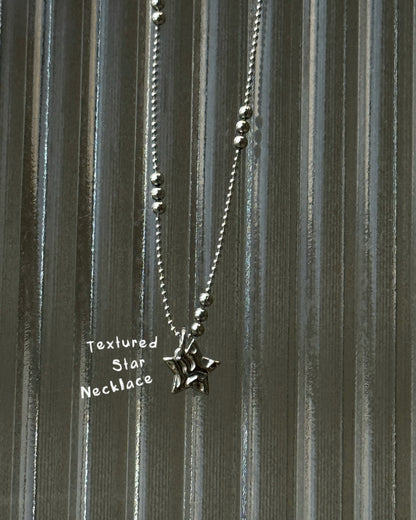 KA428 Texture Star Necklace