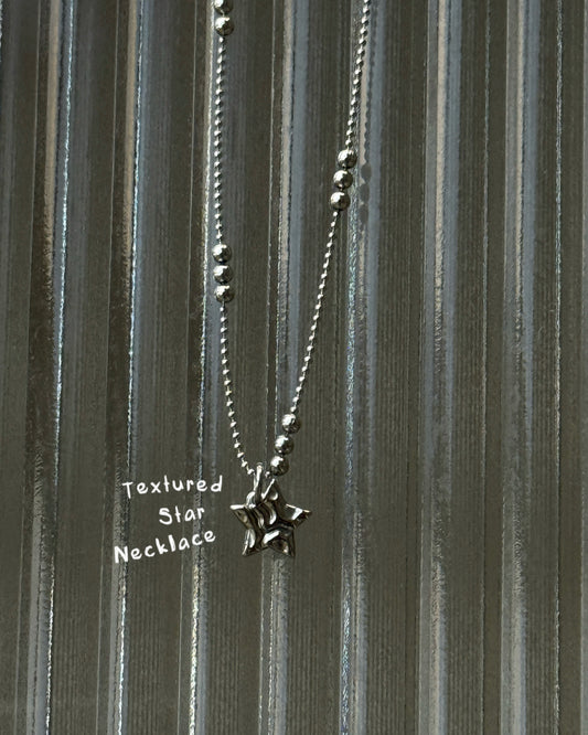 KA428 Texture Star Necklace