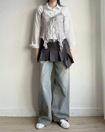 TP574 Cropped Shirt - Khaki | Blue | White