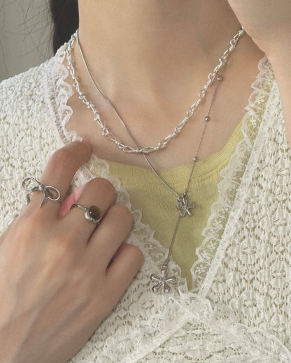 KA430 Dual Bloom Y-Necklace