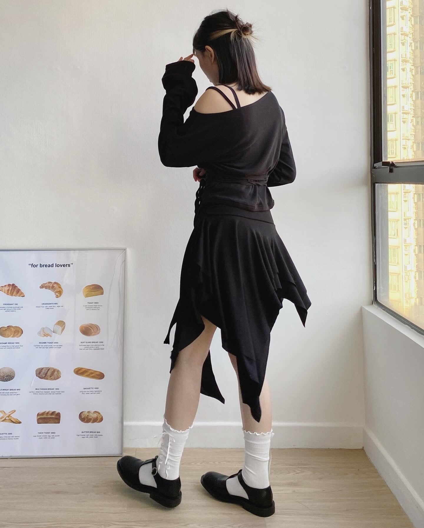 現貨 SK175 Irregular Skirt - Black