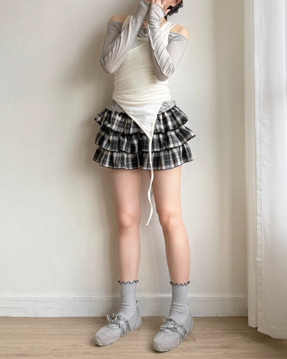 VT260 Layered Vest Set - White | Black | Pink