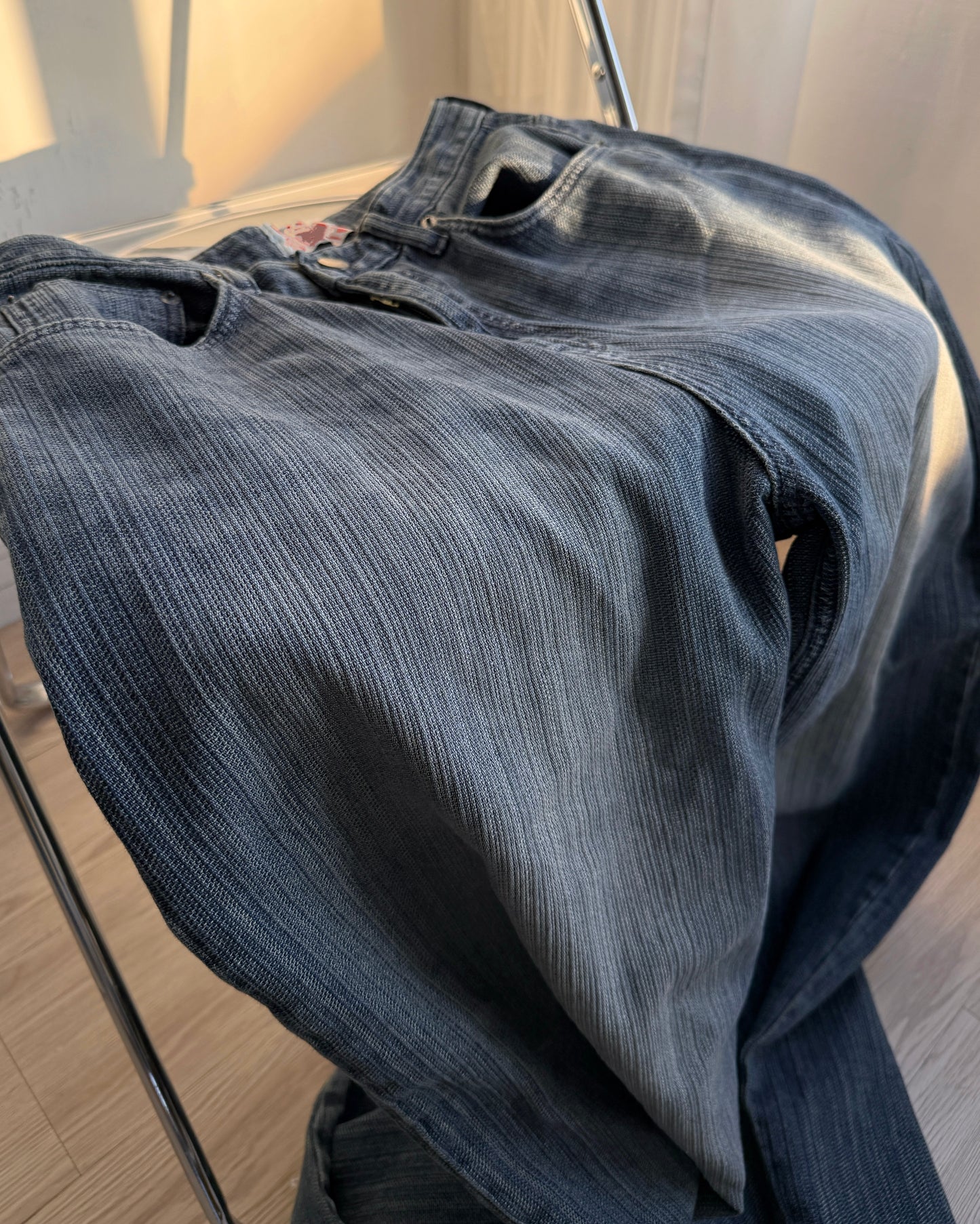 JN063 [ OOTJ ] Vintage Mid-Wash Wide Jeans