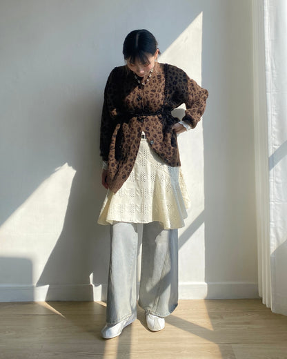 現貨 SK179 Twist Pattern 2Way Skirt - Ivory | Gray