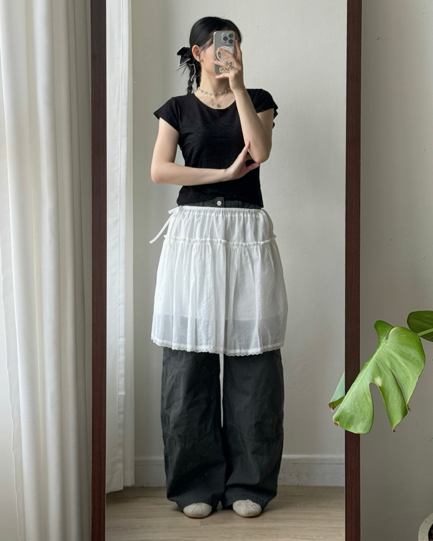PT084 Unisex Banana Cargo Pants - Beige | Charcoal