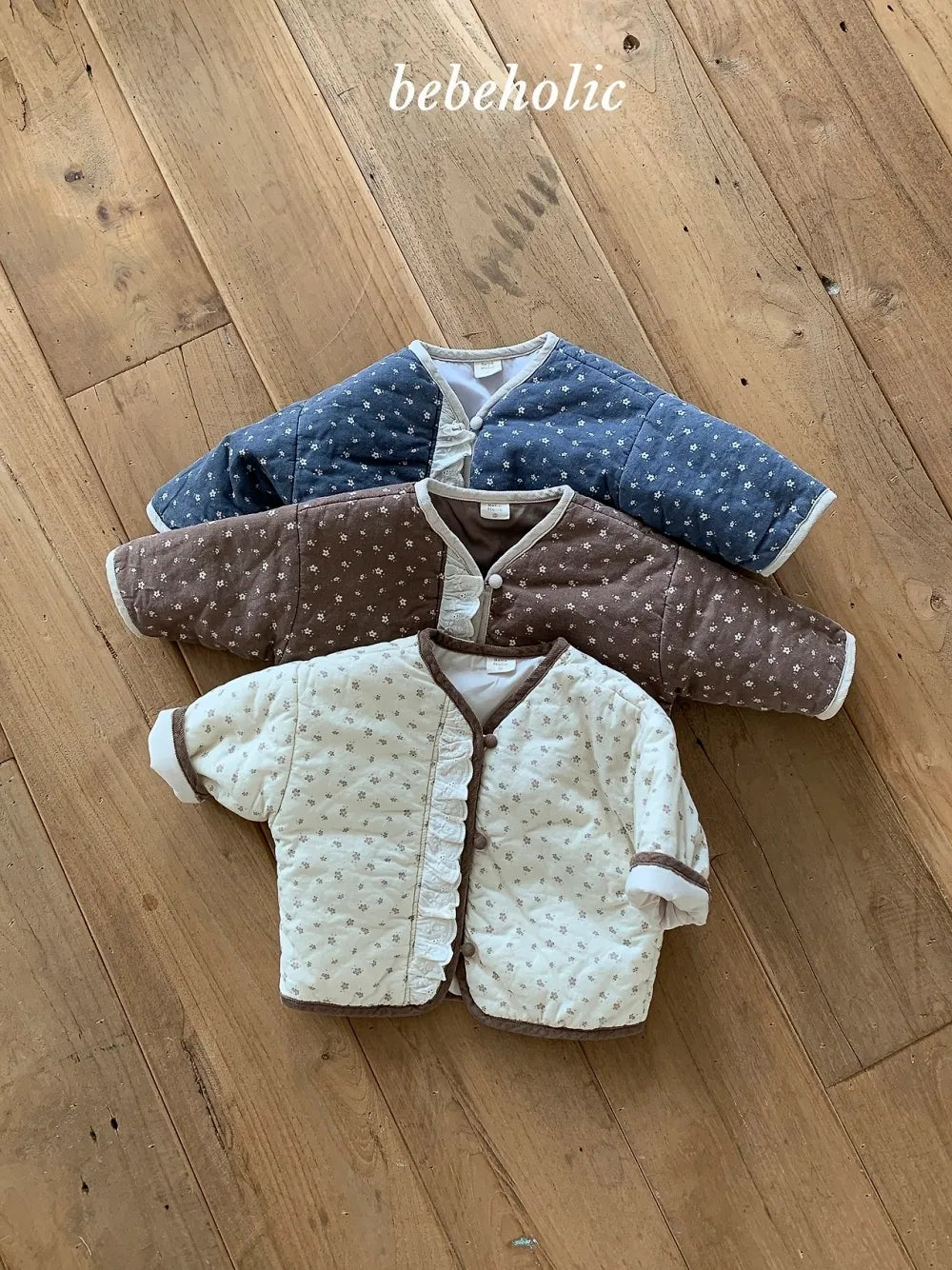 🍪Bebeholic 小碎花排扣外套 - Ivory | Brown | Navy