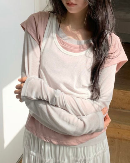 TP578 Edi Short TEE - White | Yellow | Pink | Gray | Blue | Khaki