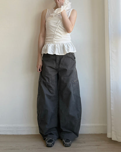 VT306 Crew Sleeveless - Ivory | Olive | Charcoal