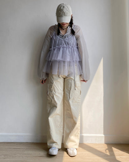現貨 PT070 Cargo Pants - Ivory | Black