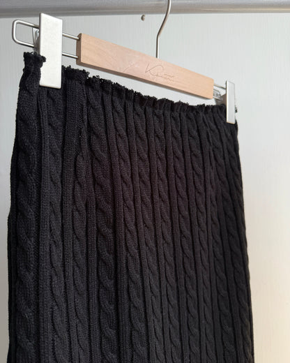 SK206 Cable Skirt - Ivory | Black