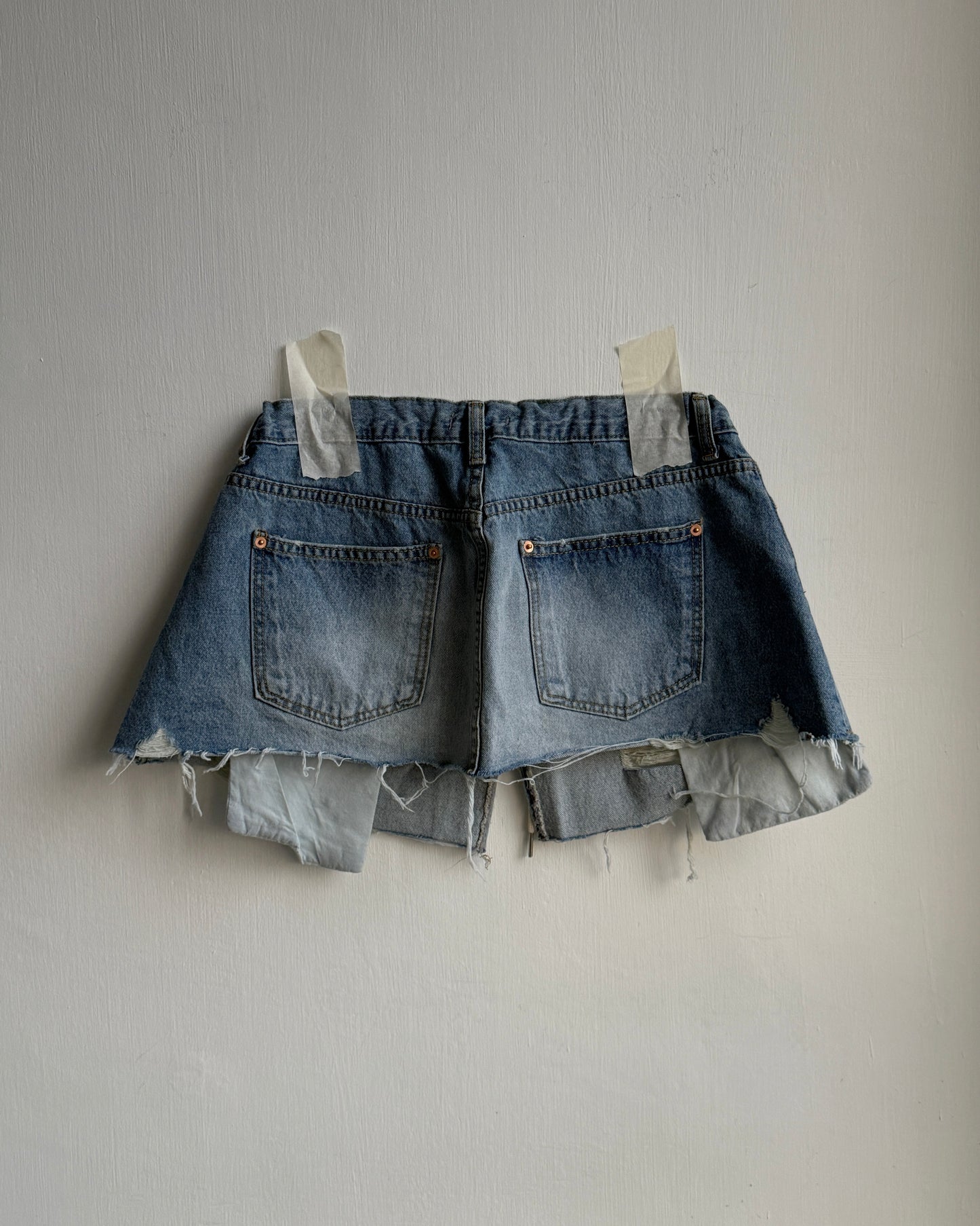 SK217 Denim Layered Skirt