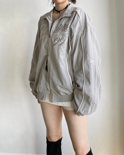 JK037 Oversize Unisex Jacket - Gray | Black