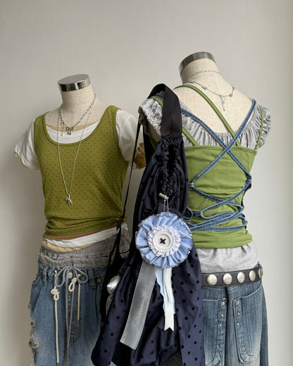 VT286 DotDot Vest - Green | Gray