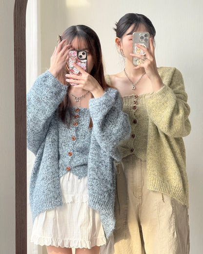 CD056 Cardigan Top Set - Yellow | Blue