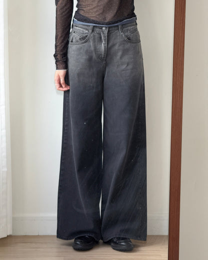🩵牛仔褲限定優惠 JN060 Washed Wide Jeans - Brown | Drak Gray