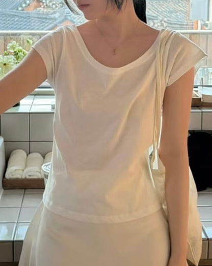 TP578 Edi Short TEE - White | Yellow | Pink | Gray | Blue | Khaki