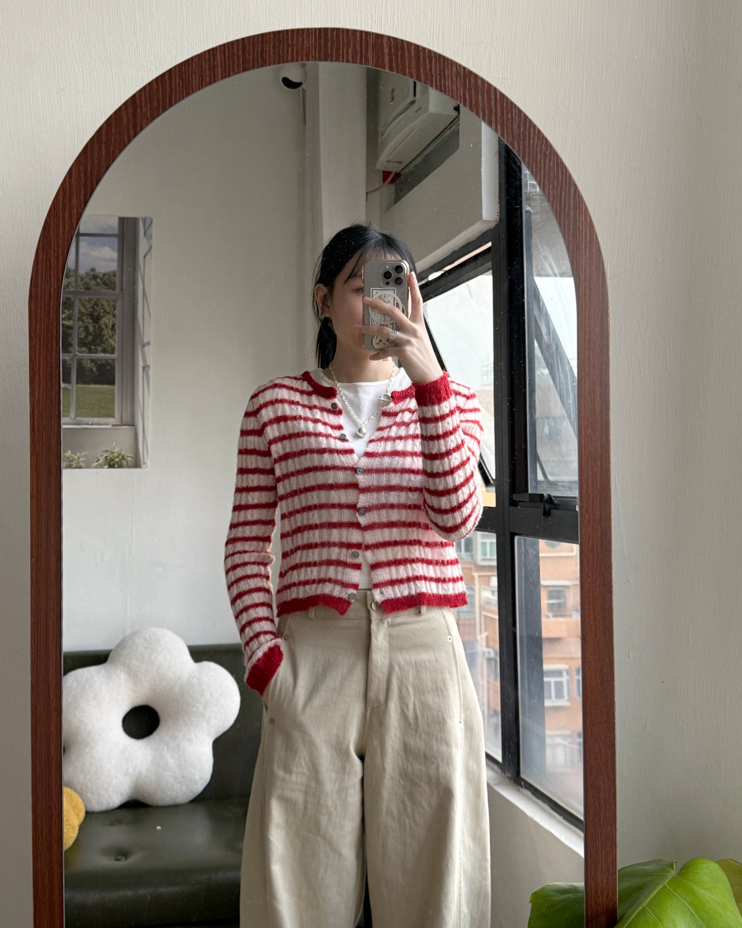 🧨Preoder限定優惠 CD058 Striped Cardigan - Red | Navy
