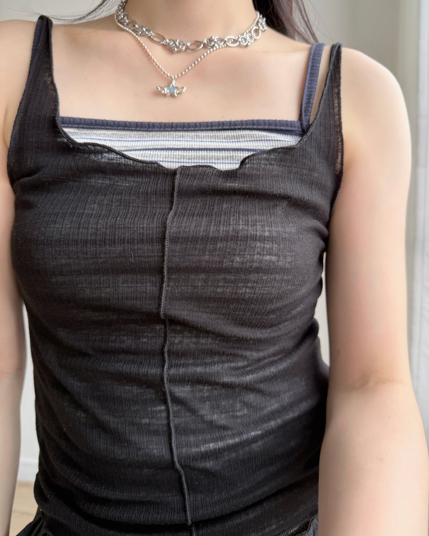 VT293 Striped Vest - Green | Navy