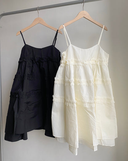 DS273 Balloon Frill OPS - Ivory | Black