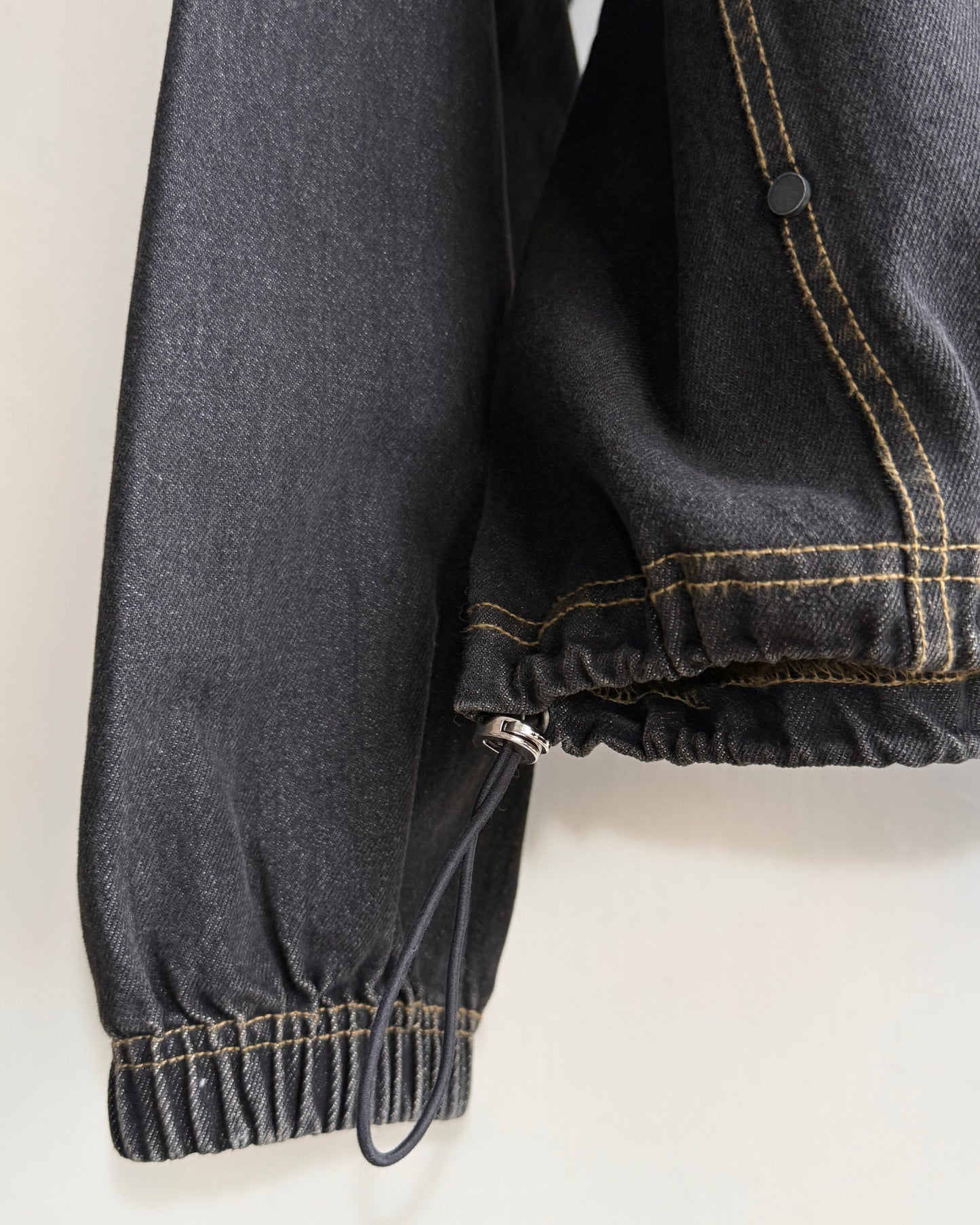 🍂早鳥限定優惠 JK040 Denim String Zip-up Jacket - Navy | Black