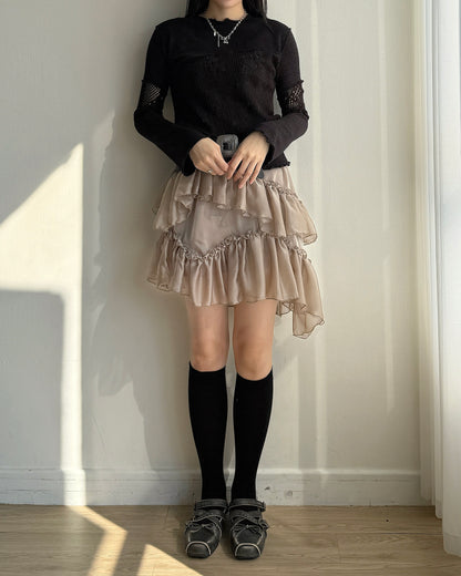 TP570 Patchwork Knit - Ivory | Black