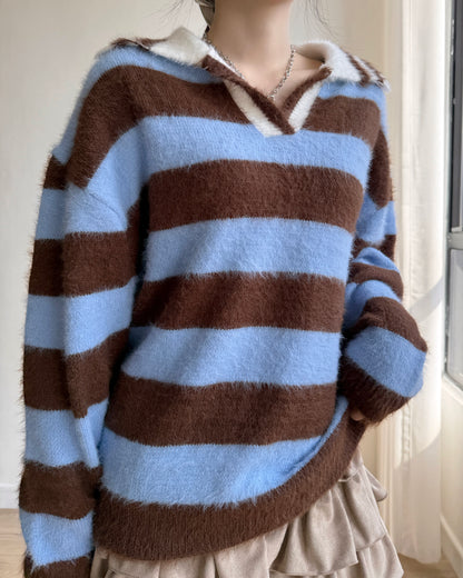 TP556 MoMo Striped Knit - Blue | Black