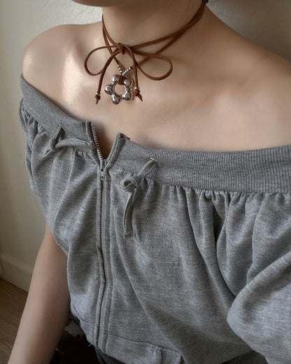 KA351 FAFA Necklace - Black | Brown