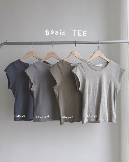 TP548 Basic TEE - Beige | Brown | Navy | Charcoal