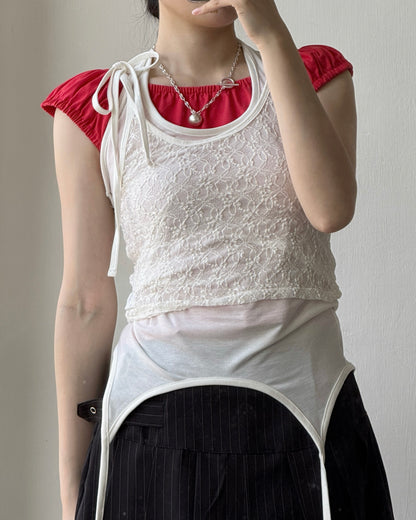 VT294 Turtleneck Halter Top - White | Gray | Black