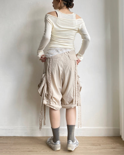 PT069 2way Pants - Beige | Black