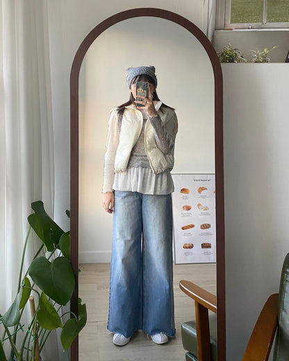 現貨 JN054 Wide Leg Jeans - Blue