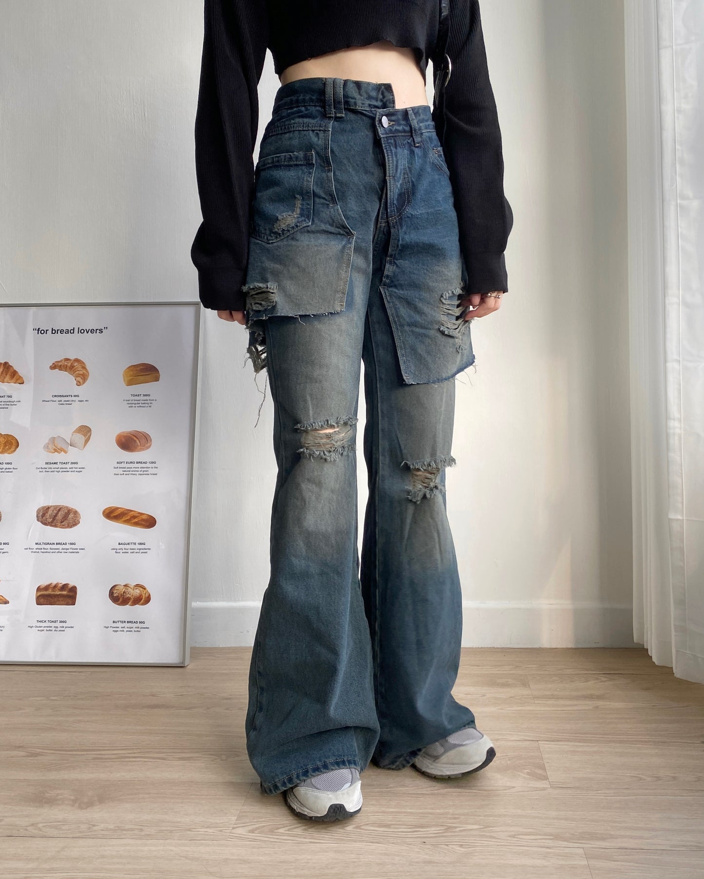 現貨 JN053 Bootcut Jeans - Navy
