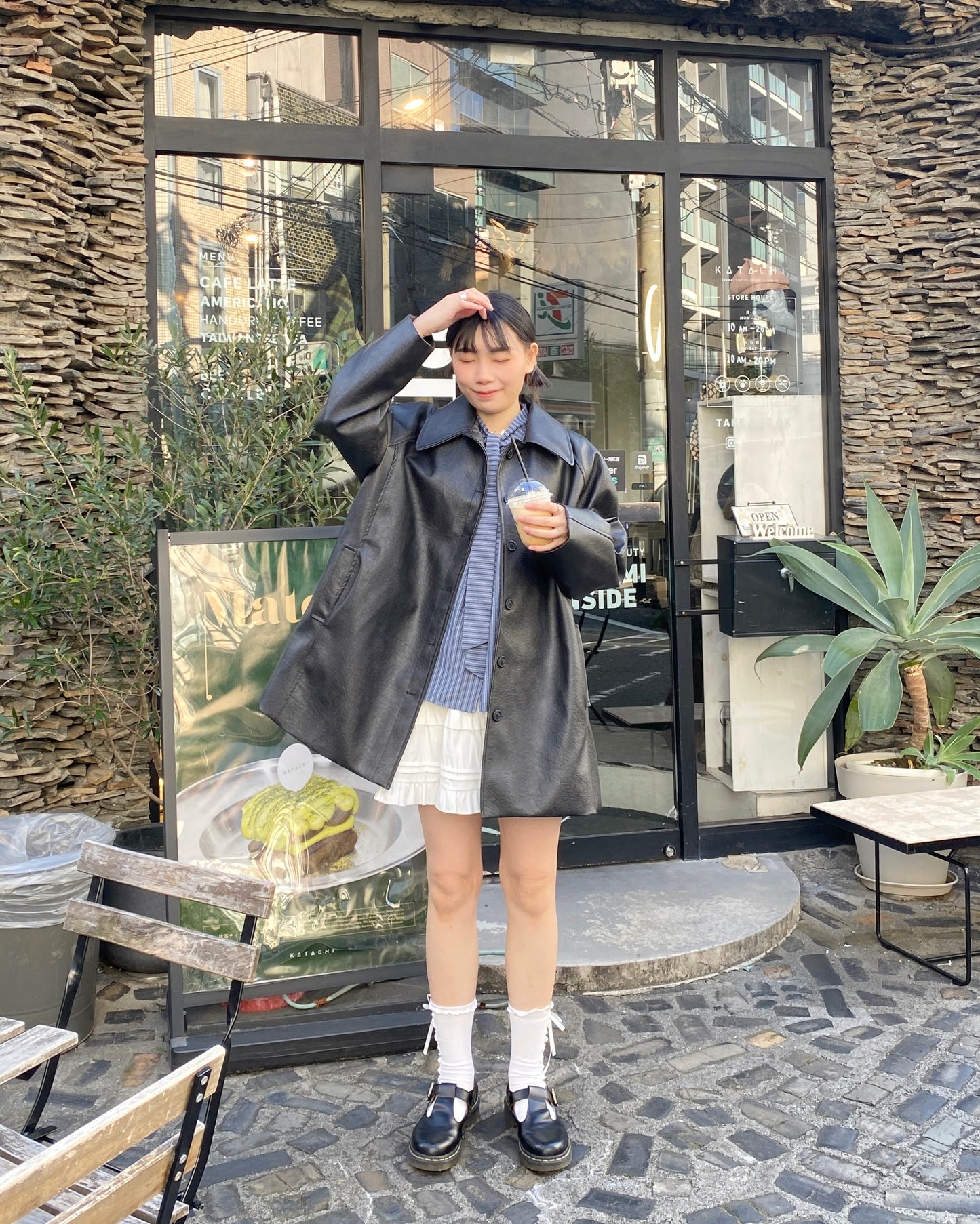 現貨 JK031 Aline PU Leather Jacket - Black
