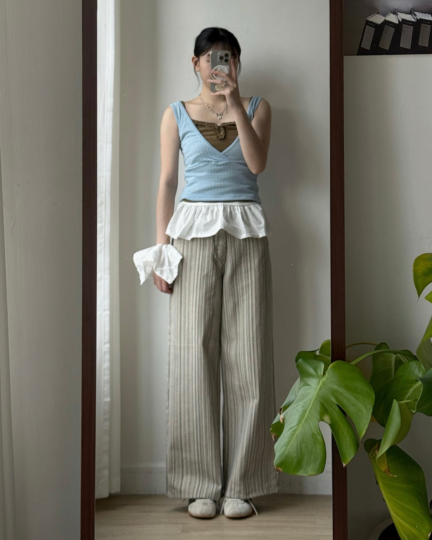 VT303 Frill Button Vest - Ivory | Khaki | Black