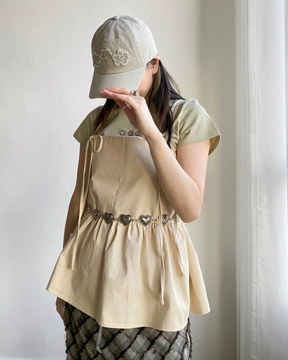 TP504 Copped TEE - White | Khaki | Black