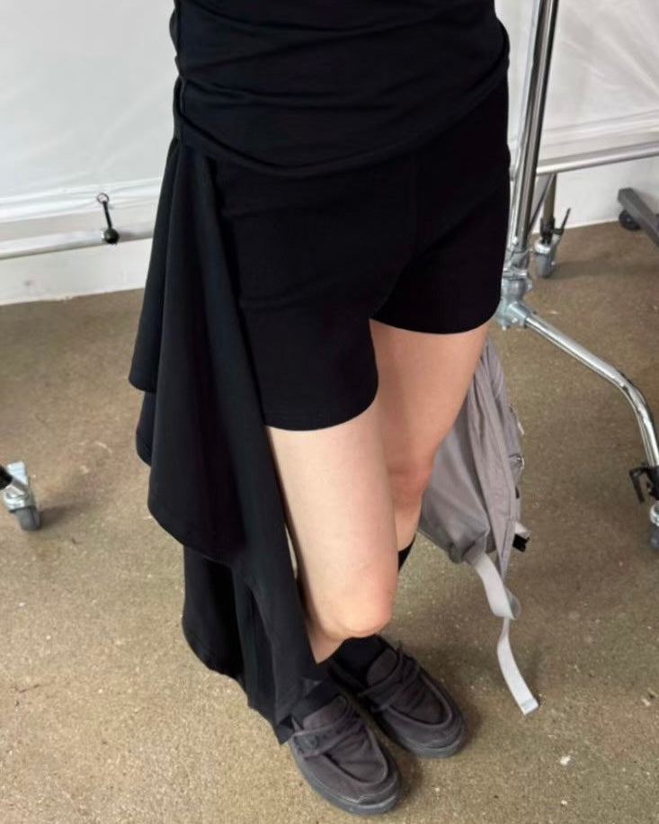 SP022 Wrap Shorts - Gray | Black