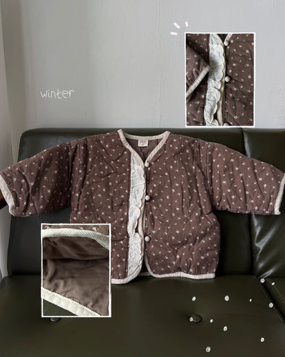 🍪Bebeholic 小碎花排扣外套 - Ivory | Brown | Navy