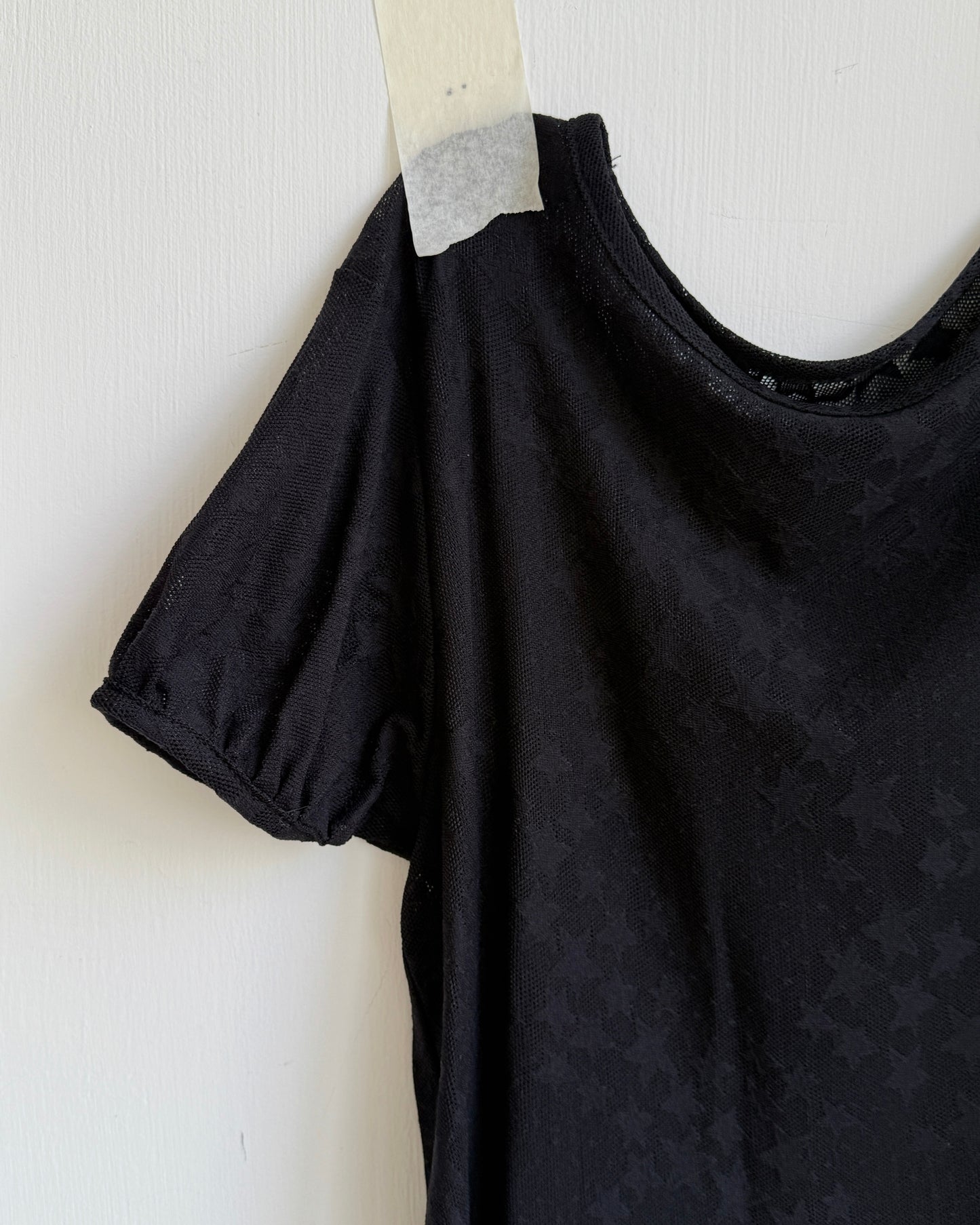 TP595 Star Sheer Blouse - White | Black
