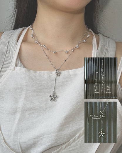 KA430 Dual Bloom Y-Necklace