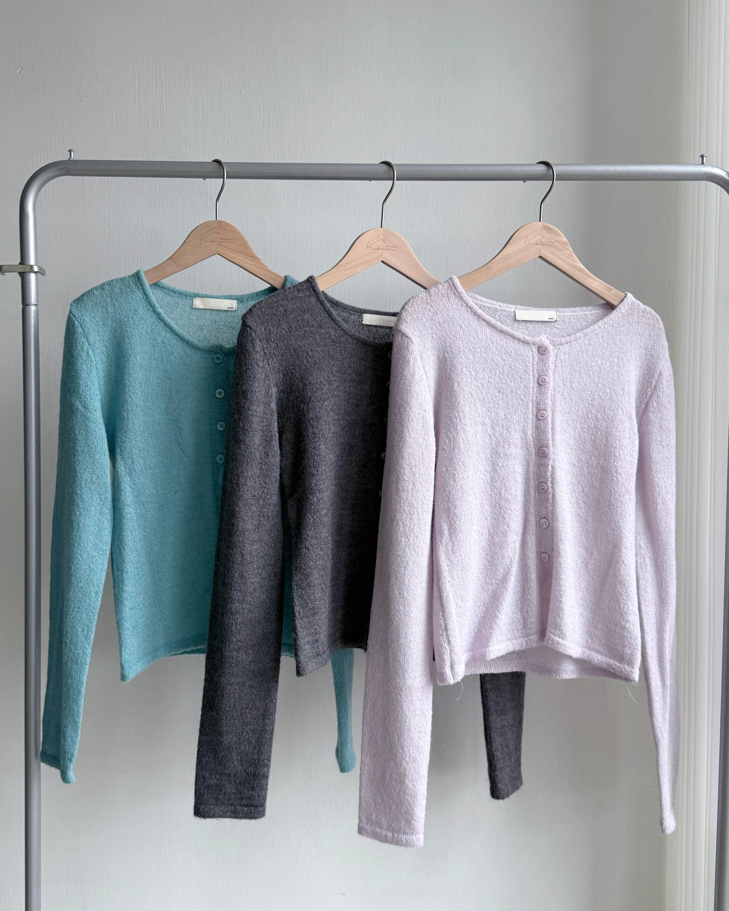 CD057 Alpaca Lily Cardigan - Purple | Turquoise | Gray