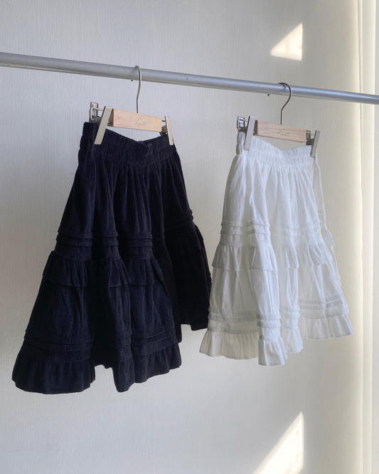 SK178 Mini Skirt - White | Black
