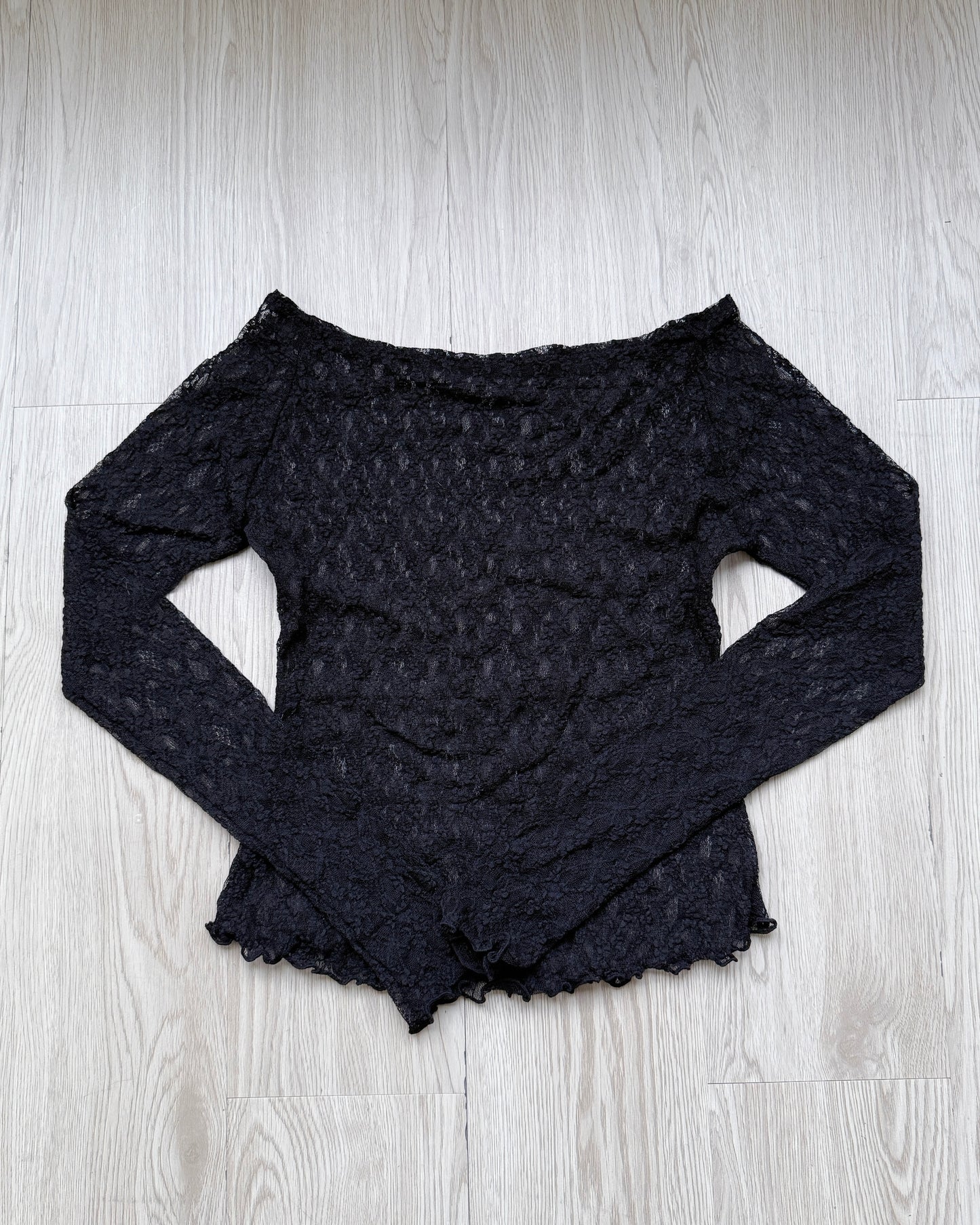 TP554 off-shoulder Lace Top - White | Black