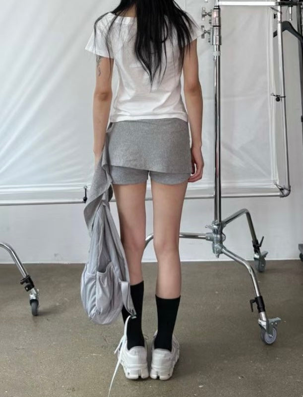 SP022 Wrap Shorts - Gray | Black